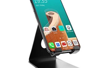 Portronics MODESK Universal Mobile Holder Stand with Metal Body, Anti Skid Design, Light Weight for All Smartphones, Tablets, Kindle, iPad(Black)