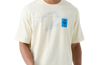 Spykar Men’s White Oversized Solid Half Sleeves T-Shirts