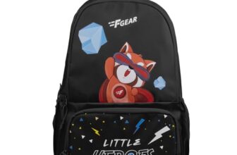 F Gear Little Heroes Black 22 L Backpack|For Primary School|Tuition|College|Picnic Outing Backpack|Trendy & Stylish |Best Bags For Everyday Use For Girls Boys Kids Adults Men & Women|Gifting Bag
