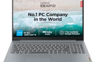 Lenovo Smartchoice IdeaPad Slim 3 13th Gen Intel Core i3-1315U 15.6 inch (39.6cm) FHD Laptop (8GB RAM/512GB SSD/Windows 11/Office Home 2024/Alexa Built-in/1Yr ADP Free/Grey/1.6Kg), 82X700F0IN