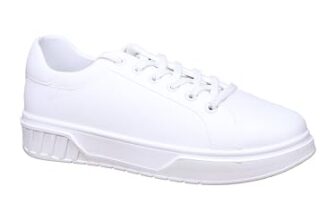 Impakto Men’s Sneakers | Lightweight & Washable Casual Shoes | Comfortable Lace-Up Shoes, Office & Travel | Soft Cushioned Insole & Slip Resistant White