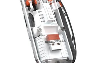 amazon basics Transparent Bluetooth Wireless Mouse | Rechargeable | Sleek Design | 2.4 GHz Bluetooth Connectivity | Up to 1600 DPI | Battery Indicator | 400 mAh Battery | LED Light