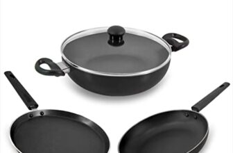 Butterfly Rapid KCP 3 Count Set Non Stick Cookware, IB, Grey,Aluminium