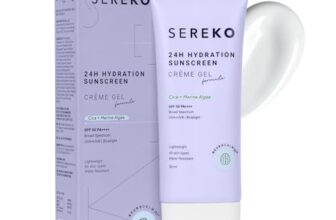 SEREKO Sunscreen SPF 50 PA++++ Crème Gel | Zero White Cast, Blue Light + UVA/UVB Protection | Quick Absorbing, Non-Greasy, 24H Hydration | For Men & Women | All Skin Types – 50ml
