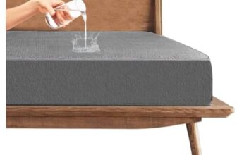 Trance Cotton Feel Terry Ultra Soft Waterproof Mattress Protector | Breathable – Hypoallergenic Mattresses Cover (75×66 inch | 6.25×5.5 feet, Grey- Pack of 1)