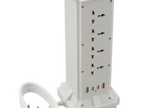 Zebronics Multi-Plug Power Extension, 2500W Max, 8 Universal Sockets, 3M Cable, 20W Type-C PD, 18W USB Fast Charging, Dual Type-C & USB-A Output, Overload Protection, Ambient Light (Power Block 483)