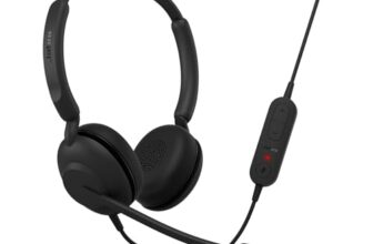 Jabra Evolve 10, On Ear Noise Cancellation Mic with Fully Adjustable Boom Arm and USB-A Connectivity Stereo Headset, Black