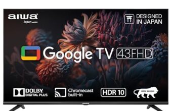 Aiwa 108 cm (43 inches) Google TV | Full HD | Smart TV | LED Display | Built-in Apps | Magnifiq Series | Bezel-Less | 1.5 GB RAM | Dolby Atmos Audio | Signature Sound | AS43FHDX1 GTV