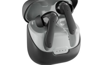 amazon basics TWS in-Ear Earbuds (P65) with Fast Charging up to 65 Hours of Playtime | Dual 10mm Driver | IPX4 Water-Resistance | Bluetooth 5.3 | Quad Mic with ENC | Touch Control (Black)