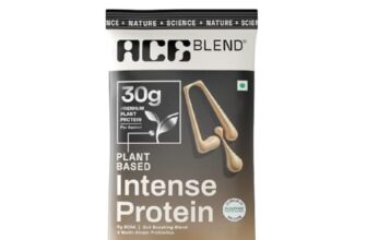 Ace Blend Intense 30G Plant Protein (4 Servings) | Pea & Brown Rice Isolate | 6G BCAA | Complete Amino Acid Profile | Gut Friendly | Muscle Growth & Recovery | Men & Women | Kulfi Flavour