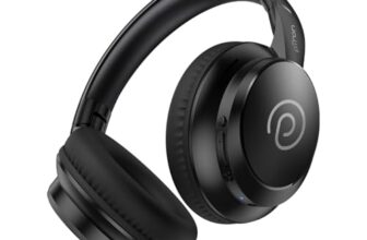 pTron Studio Evo 70hrs Playtime Wireless Over Ear Headphones with HD Mic, Low-Latency Game/Movie/Music Modes, Punchy Bass, BT5.3, Dual Device Pairing, Voice Assistant & Type-C Fast Charging (Black)