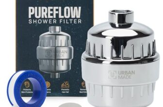 Urbanmade Hard Water Softener for Home Water Softener for Bathroom Shower Device Improves Hair & Skin Condition 15 Stage Hard Water Filter for Shower tap Water Filter & Chlorine Removal Device