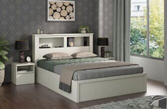 Home Centre | Helios Reynan | Engineered Wood | Box Storage | King Beds | White | 1 Year Warranty