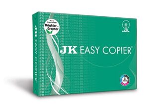 JK Easy Copier Paper | A4 Size | 70 GSM | 500 Sheets | White Paper, 1 Ream | For Laserjet & Inkjet Printer | Fast Drying | Both Side Print | Eco Friendly | ColorLok (Pack of 1) | One Ream