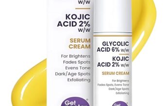 Get Nectar Happiness 6% Glycolic & 2% Kojic Acid Serum Cream Helps Reduce Pigmentation, Acne Scars, Dark, Age Spots, Blemishes & Uneven Skin Tone. Promotes a Brighter, Smoother-Looking Complexion 50ml