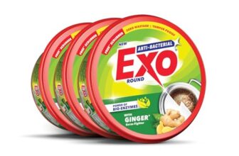 Exo Anti-Bacterial Dishwash Bar 700gm X 3 | Power of Bio-Enzymes Removes Tough Grease | Dishwashing Solution With Goodness of Ginger Germ-Fighter | Experience Hygienic & Superior Cleaning