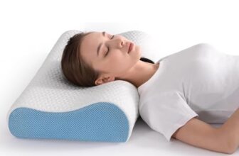 Portia – Premium Memory Foam Pillow, Contour Cervical Orthopedic Memory Foam Pillows Supports Neck Pain and Shoulder Pain for Sleeping, Ergonomic Cervical Pillow Neck Support Pillow for Side Back