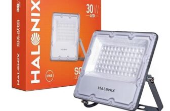 Halonix Aluminium 30W Solaris Waterproof Outdoor LED Flood Light | Halogen Light,Focus Light for Garage,Parking,Shop -(Cool White)-Pack of 1|Short Circuit & Surge Protection with IP66 Rated
