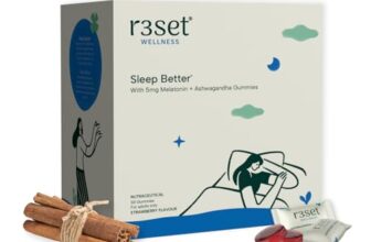R3SET Melatonin Sleep Gummies | Fall Asleep Faster, Stay Asleep Longer & Wake Up Refreshed | Non Habit-Forming Sleep Aid | 5mg Melatonin with Ashwagandha for Deep Sleep & Stress Relief – 30 Gummies