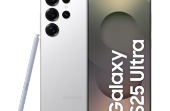 Samsung Galaxy S25 Ultra 5G AI Smartphone (Titanium Whitesilver, 12GB RAM, 256GB Storage), 200MP Camera, S Pen Included, Long Battery Life