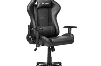 Ant Esports 9077 Ergonomic Gaming Chair, Multifunctional Gaming Chair with Premium PU Leather Upholstery, 2D Armrest, Integrated Neck and Lumbar Support, & 180° Recline – Back