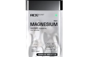 Ace Blend Max Magnesium Glycinate (60 tablets) | 1600mg Triple Complex | 440mg Elemental Magnesium | Calcium, Vegan Vitamin B12 & D3 | Promotes Deep Sleep, Muscle Recovery & Heart Health