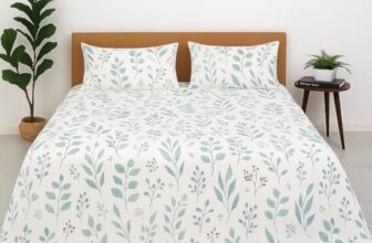 Bhoomi Impex Double Bed Bedsheet – Tranquil Green Petals Print – 90 x 100 Inches – Ultra Soft & Wrinkle-Free Microfiber Flat Sheet with 2 Pillow Covers – Breathable & Skin-Friendly