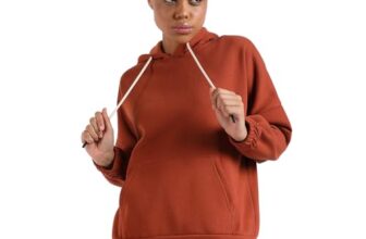 Campus Sutra Women’s Brown Oversized Basic Hoodie with Kangaroo Pocket for Casual Wear | Hooded Neck | Long Sleeve | Pull On Closure | Sweatshirt Crafted with Comfort Fit for Everyday Wear (Size:S)
