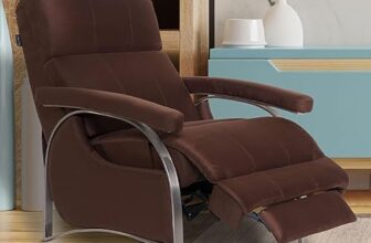 Recliners India Single Seater Pushback Recliner Sofa | 3 Modes of Comfort | 645 Pushback Recliner Chair | Cushion Armrest | Living Room Recliner Sofa | 1-Year Manufacturer Warranty | Colour- Brown