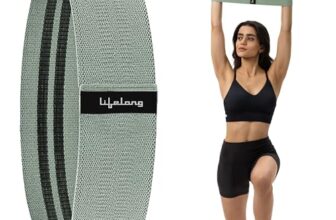 Lifelong Anti Slip Fabric Resistance Band for Workout | Medium Resistance | Exercise | Gym | Pullup Band | Stretching Band for Exercise, Physio, Yoga, Training | Theraband