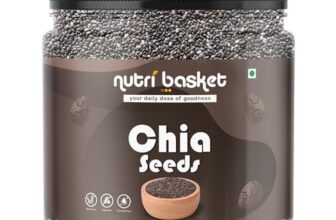 NUTRIBASKET Premium Raw Chia Seeds Jar Pack | Omega 3 and Fibe Seeds Rich in Calcium, Protein & Fibre JAR PACK
