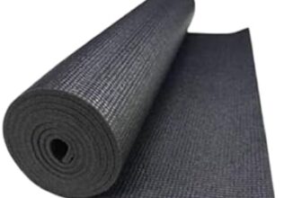 CLOUDHUB Yoga Mats for Women and Men NBR Material with Carrying Strap, Extra Thick Exercise Mats for Workout Yoga Mat for Women for Workout, Yoga, Fitness, Exercise Mat Anti Slip Yoga Mats (4mm) (Black)