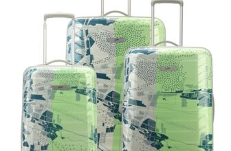 Skybags Trooper Set of 3 (Cabin + Medium+Large) Hard Luggage (55+65+75 cm) | Polypropylene Luggage Trolley with 8 Spinner Wheels|Green|Unisex