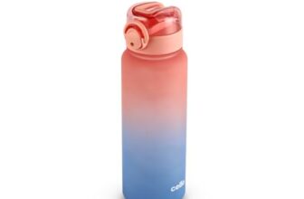 CELLO Buzz Large Sipper Water Bottle, 1160ml Peach Blue | Leakproof, Easy to Carry, Lightweight | Gym Straw Water Bottle For Fitness, Office, School, Sports & Outdoor Hydration