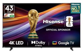 Hisense 108 cm (43 inches) E6N Series 4K Ultra HD Smart LED Google TV 43E6N (Black)