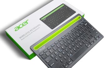 acer Swift Slim Multi-Device Wireless Rechargeable Keyboard with Cradle for Tablet and Phone | Dual Channel Switch | Compact, Quiet | Compatible with Win/Mac, Desktop, Tablet, Smartphone, Laptop