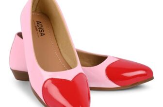 ADISA WEAR Women Girls Slip On Ballet Flats (WS1010-PIN-38) Pink