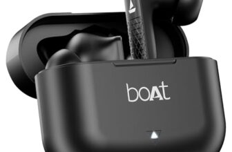 Boat Airdopes 91, 45HRS Battery, 50ms Low Latency, ENx Tech, Fast Charge, IPX4, IWP Tech, v5.3 Bluetooth Earbuds, TWS Ear Buds Wireless Earphones with mic (Active Black)