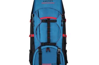 Gear Pioneer Travel 75L Extra Large Water Resistant Rucksack/Travel bag/For Men & Women(Blue – Black)