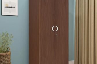 Nilkamal Massif Neo 2 Door Wardrobe Without Mirror | Engineered Wood Almirah | 1 Hanging Rod & 3 Storage Shelves in Cabinet | 1 Year Warranty | Legno Oak