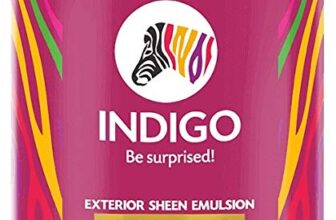 Indigo Exterior Sheen Emulsion Gold Series | Premium Exterior Sheen Paint | Weather & UV Resistant | Low Moisture Absorption | 10 L Black