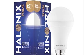 Halonix Prime 12W B22D Inverter Rechargebale Emergency Led Bulb (Pack of 1, White)