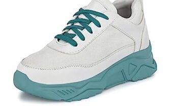 EL PASO White Faux Leather Sneakers Walking Shoes for Women & Girls – 7 UK