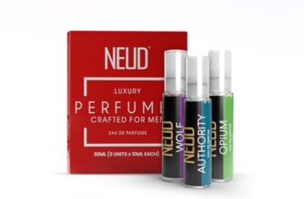 NEUD Luxury Perfume Gift Set for Men – Long Lasting Eau de Parfum, Citrus, Lavender, Cedarwood Fragrance – 1 Pack (3 x 10ml Vials)