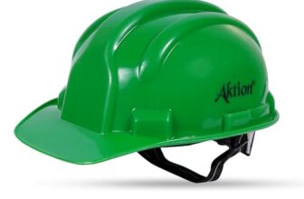 Aktion AK H02_WHT Safety Helmets Rachet Type, Color: Green, Pack of 15, IS 2925:1984