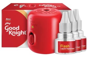 Good Knight Flash Liquid Vaporiser Combo Pack | Machine + Pack Of 3 Refills | 2x Faster Than Before | Mosquito Repellent Refill | India s Most Powerful Liquid Vaporizer