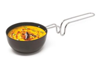 Signoraware Opulent Non Stick Tadkapan 13cm | Ergonomically Designed Handle | Compact, Efficient & Stylish Tadka Pan | Ideal for Quick Tasks tadka for dal & Seasoning for Veggies (500ml | Steel)