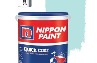 Nippon Paint Quick Coat Interior Emulsion Paint – 10 KG (BLUE SCARF)-Quick Drying, Good Coverage, Low VOC-Paint for Wall, Living Room