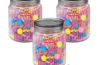 MILTON Olive 750 Airtight Food Grade Modular Plastic Container | BPA Free, Stackable & Transparent | Wide Mouth with See-Through Lid | Ideal for Cereals, Pulses, Spices, Set of 3, 750 ml each, Grey