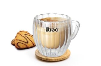 Treo by Milton Orbit High Borosilicate Glass Tea & Coffee Mug Set of 1, 250 ml I Micro Wave & Refrigerator Safe I Reduced Condensation I Food Safe I Premium Gifts for Woman, Man